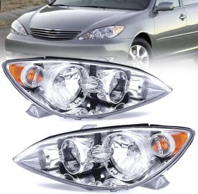 Headlights Assembly Compatible with 2005 2006 Toyota Camry LE XLE SE, Driver and Passenger Side