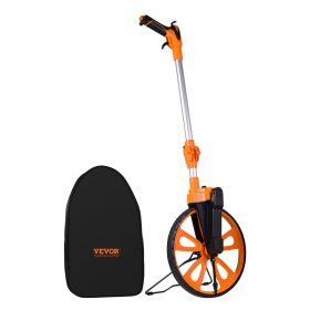 VEVOR Measuring Wheel in Inches, 12.5in Diameter Wheel, Centerline Design w/ Handbrake, 39.76-20.47 in Telescoping Measure Wheel,Measurement 0-9