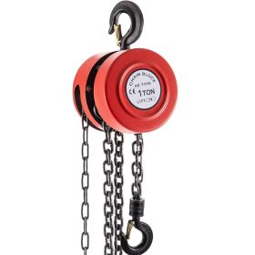 VEVOR Hand Chain Hoist, 2200 lbs /1 Ton Capacity Chain Block, 10ft/3m Lift Manual Hand Chain Block