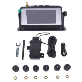 Tire Pressure Monitoring System For RVs &Trucks(6) Color Monitor + 6 at Sensors