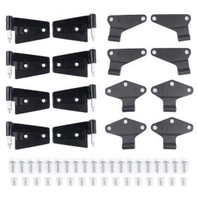 16PCS Steel Door Hinge Kit Inside & Outside for 2007-2018 Jeep Wrangler JK 3.6L 55395386AB 55395385AC