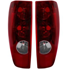 Pair of taillights for 2004-2012 Chevrolet Colorado American red Halogen without bulb