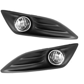 A pair of fog lights for 2014-2019 Ford Fiesta fog light + fog light frame US version, fog light + fog light frame, halogen containing bulb