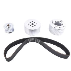Billet Aluminum Belt Drive Pulley Kit SWP for Small Block Chevy SBC 283 305 327 350 383 400 Engine