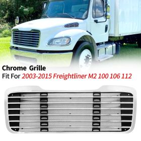 Grille fit for 2003-2015 Freightliner M2, medium mesh, with bug proof mesh, chrome plated