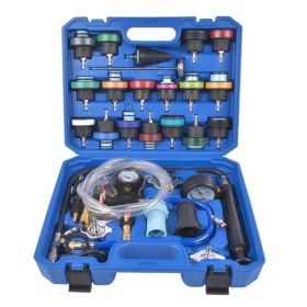 31pcs Radiator Cooling System Pressure Tester Kit Coolant Vacuum Refill Kit