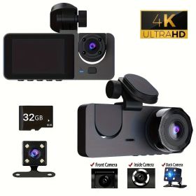 The  Recording Dash Cam Provides All-round Recording And Is Suitable For All Driving Scenarios During Trips (Color: Black)