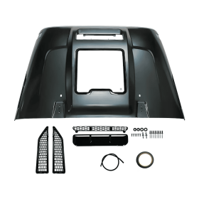 Replacement Hood Ventilation For JKU Hood Upgrades (Option: Matt black)
