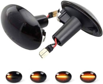 Sequential LED Fender Side Marker Light Amber Lamp For MINI Cooper R55 R56 R57 (Option: Amber)